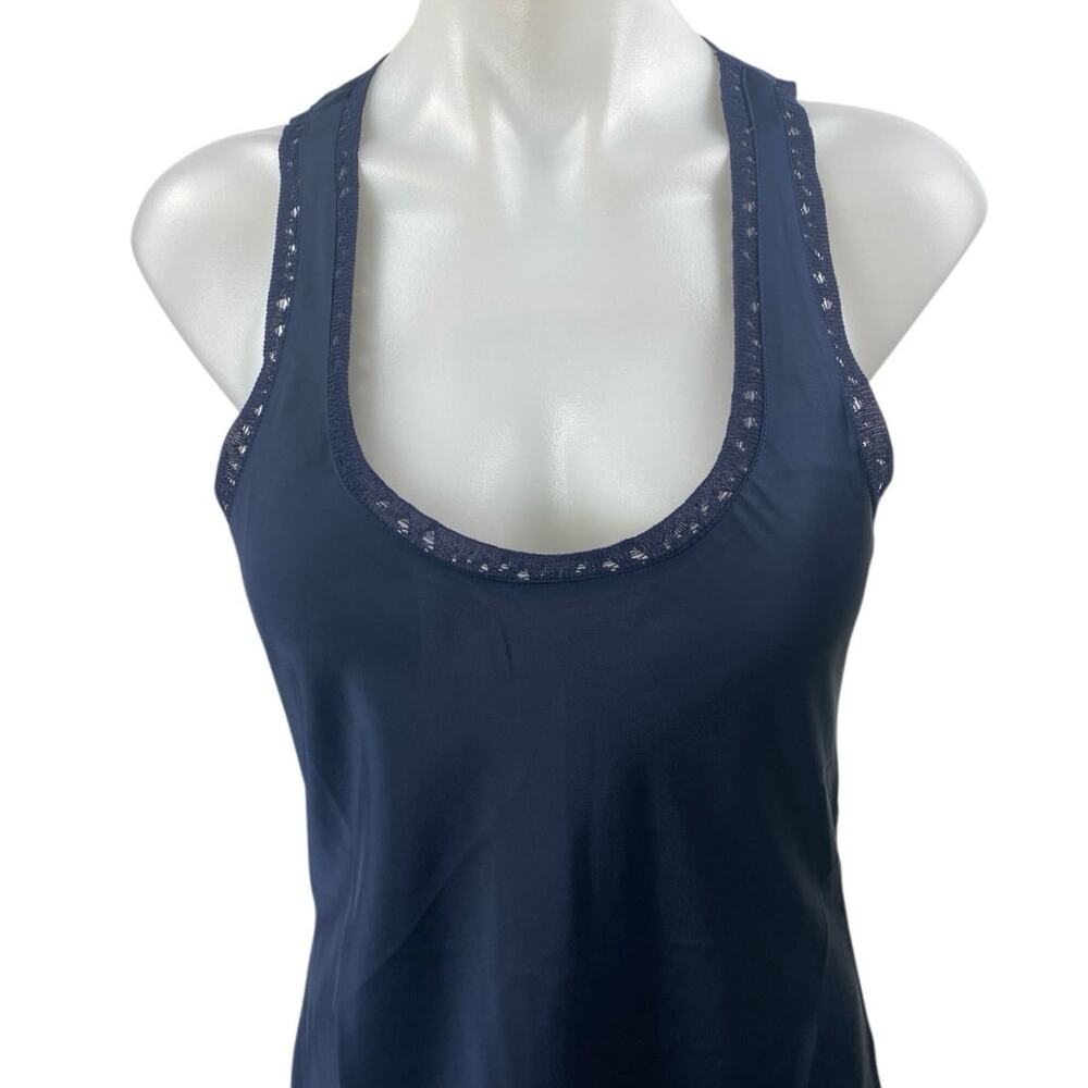 Heartloom Women's Blue Sleeveless Scoop Neck Stretch Midi Tank Bodycon Dress S - Picture 3 of 5